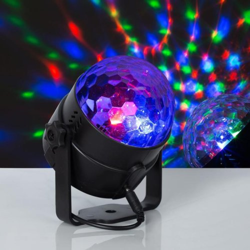 Лампа светодиодная декоративная "Хрустальный шар" RGB 5В 3Вт 220В ДУ картинка 